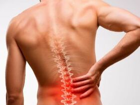 dor lombar devido à osteocondrose